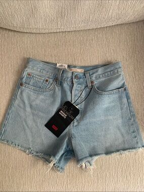 Levi's Light Blue Wedgie Denim Shorts